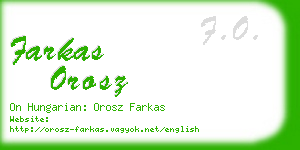 farkas orosz business card